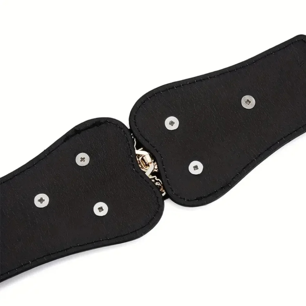 3 Golden Leaf Wide Buckle Belt/ WaistBand